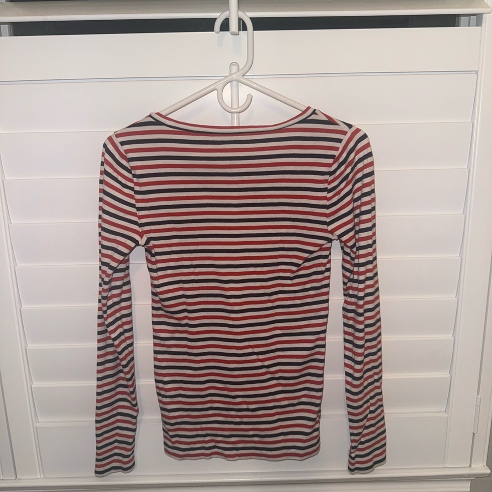 Vintage J. Crew Multicolor Striped Long Sleeve Tee - Picture 4 of 4
